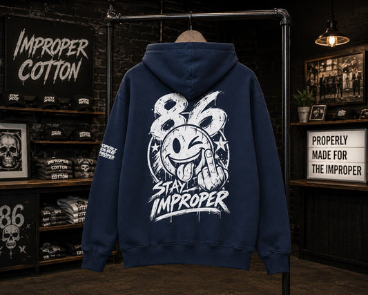 Stay Improper Oversized Boxy Fit Fleece Hoodie - Improper Cotton