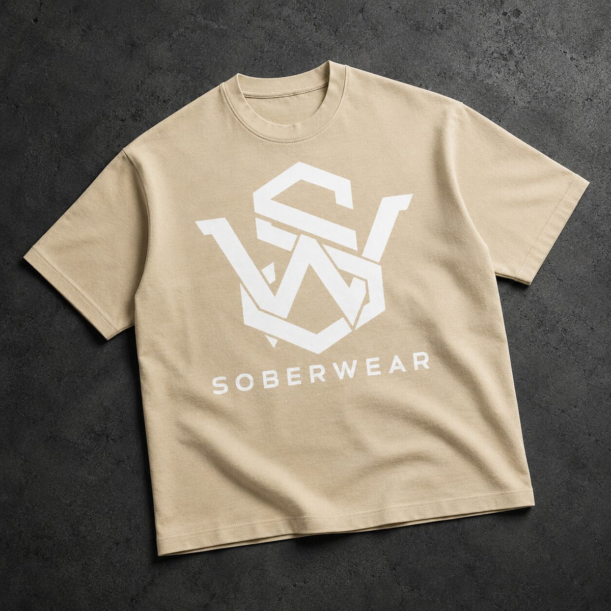 SOBERWEAR | Logo | Mineral Wash Waffle Knit T-Shirt - Improper Cotton