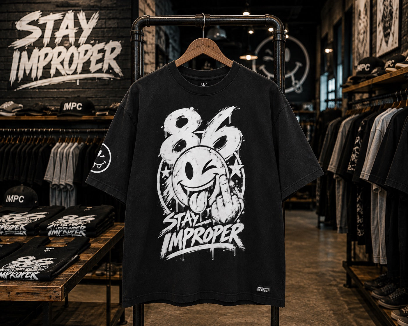 EST 86 Improper Cotton Premium Heavyweight T-Shirt