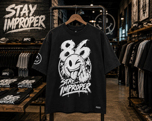 EST 86 Improper Cotton Premium Heavyweight T-Shirt