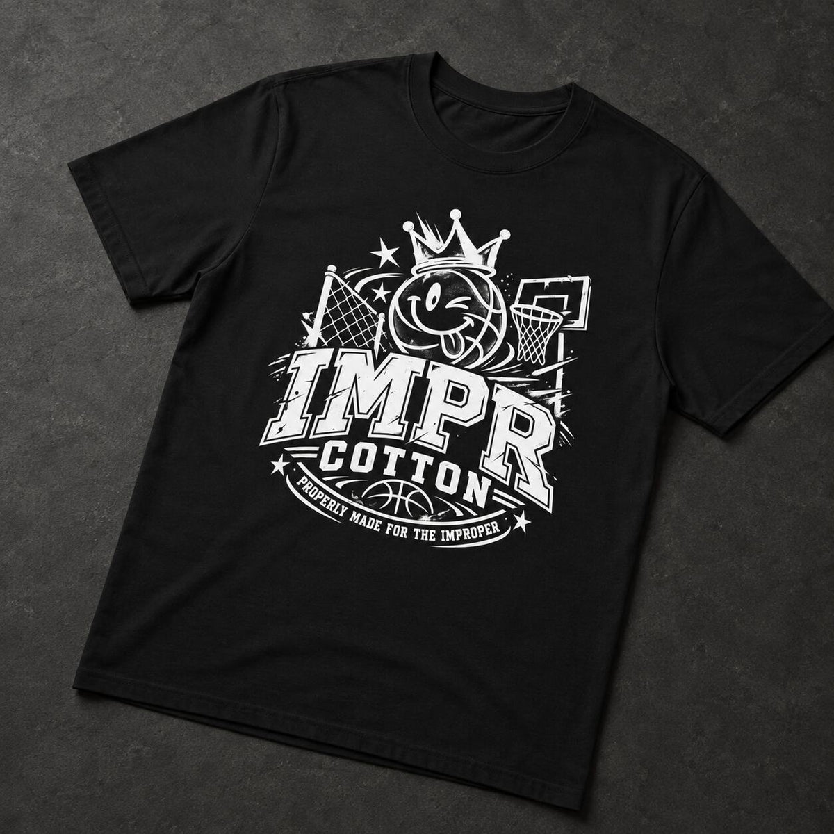 IMPR Cotton Black Lightweight T-Shirt | Basketball Streetwear