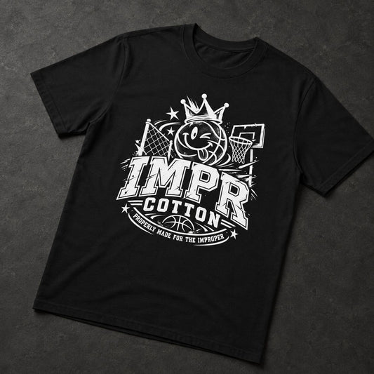 IMPR Cotton Black Lightweight T-Shirt | Basketball Streetwear