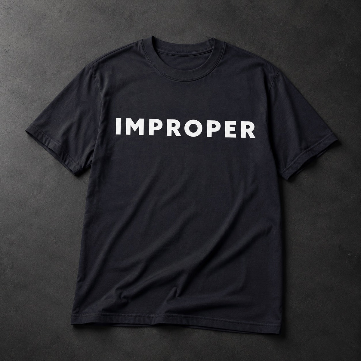 IMPROPER | EST 86 | Max Heavyweight Navy T-Shirt - Improper Cotton