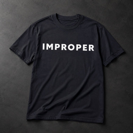 IMPROPER | EST 86 | Max Heavyweight Navy T-Shirt - Improper Cotton