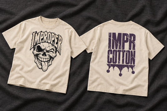 Improper Skull Mineral Wash T-Shirt | Heavyweight Streetwear