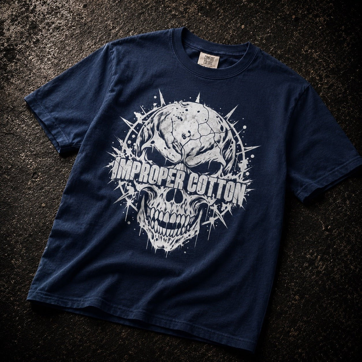 Improper Cotton Skull Heavyweight Premium T-Shirt - Improper Cotton