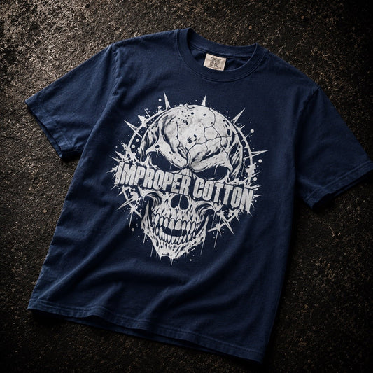 Improper Cotton Skull Heavyweight Premium T-Shirt - Improper Cotton
