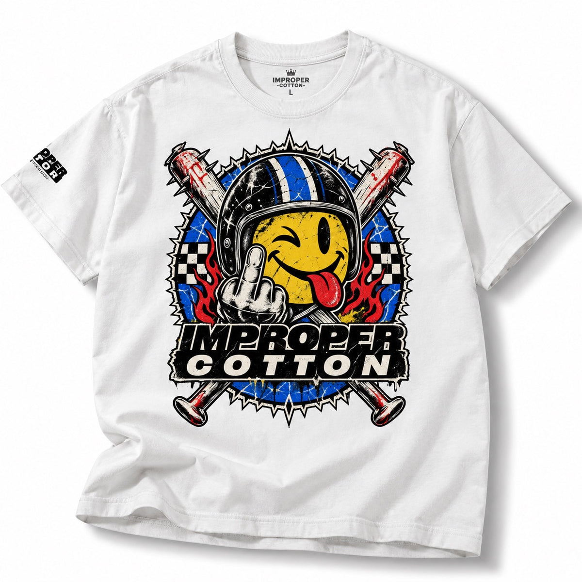 Improper cotton bold barbed wire baseball bats graphic tees by improper cotton 