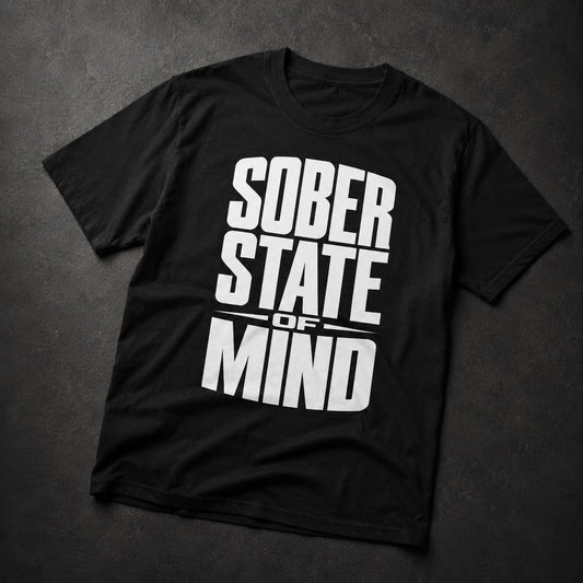 Sober State of Mind | Stay Sober Stay Improper | Premium Heavyweight T-Shirt | Black - Improper Cotton