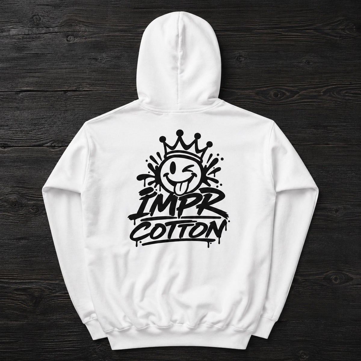 Sobriety Sleek Premium White Pull Over Hoodie - Improper Cotton