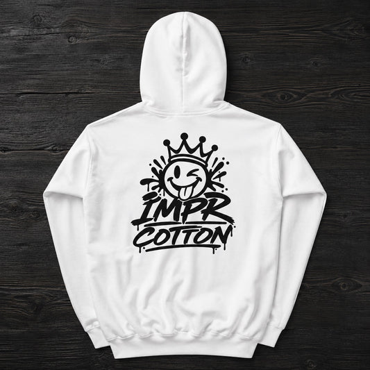 Sobriety Sleek Premium White Pull Over Hoodie - Improper Cotton