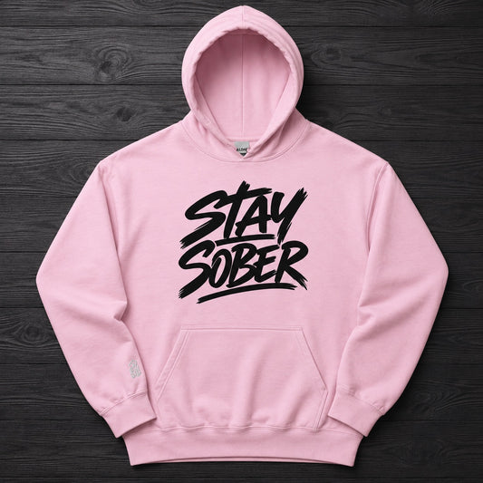 Stay Sober Baby Blue & Baby Pink Limited Edition Pull Over Hoodies - Improper Cotton