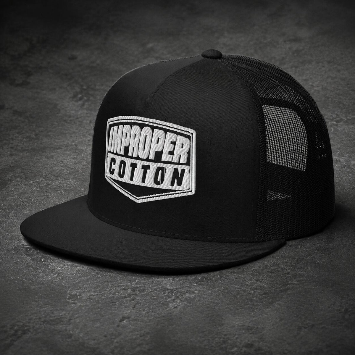Improper Cotton | Trucker Cap | Black | White | Navy - Improper Cotton