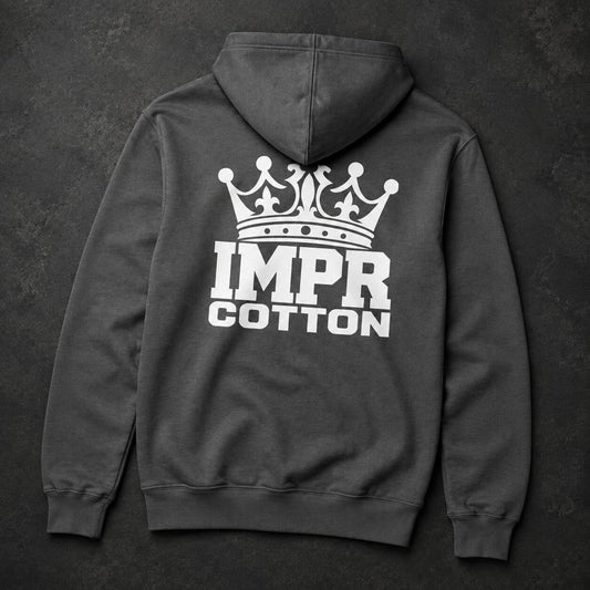 IMPROPER | Crown Heather Gray Pull Over Hoodie - Improper Cotton