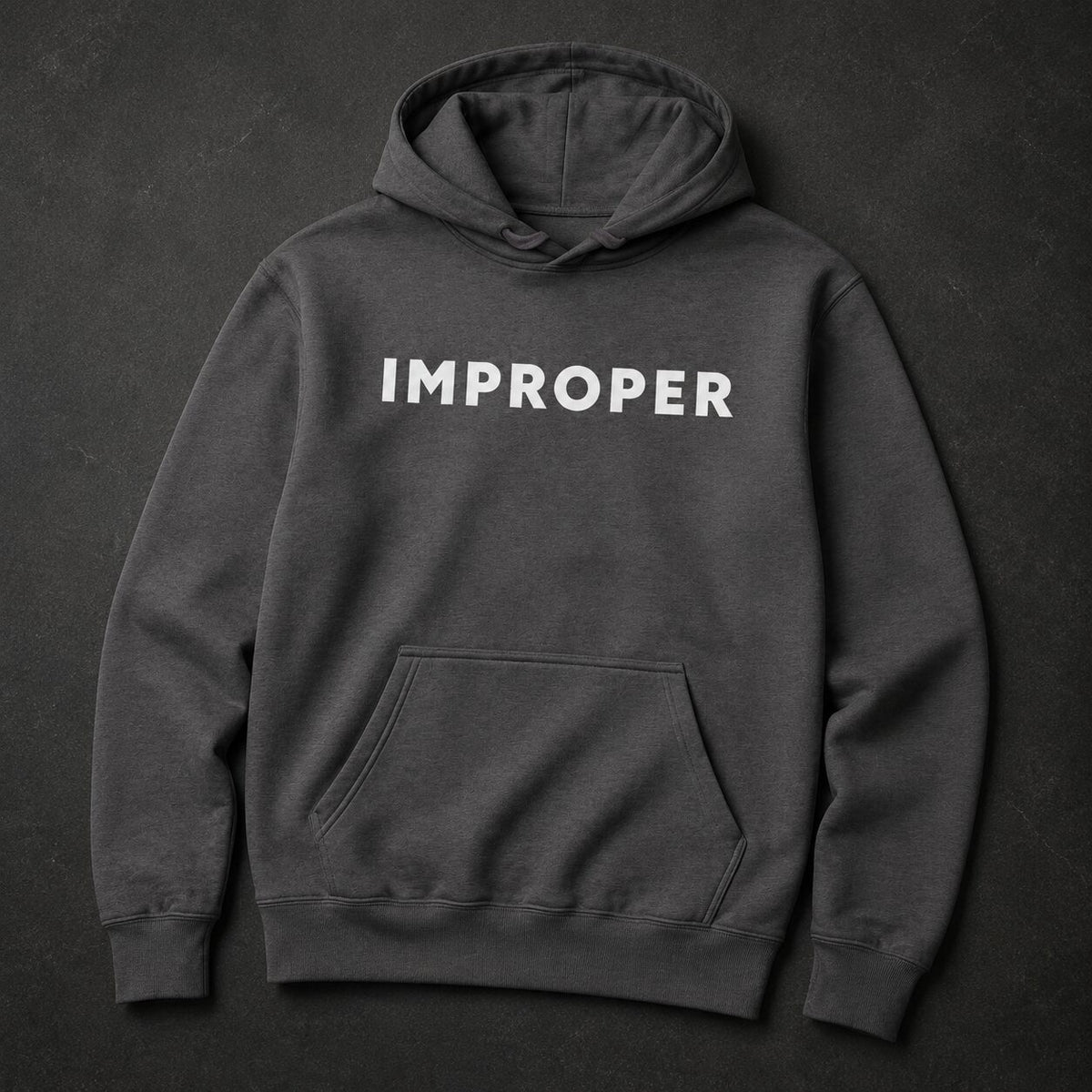 IMPROPER | Crown Heather Gray Pull Over Hoodie - Improper Cotton