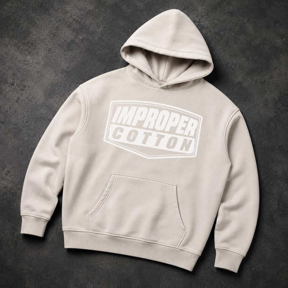 Improper Cotton | Stayin Sober and Give No Fucks | Snow Wash Fleece Oversize Hoodie - Improper Cotton