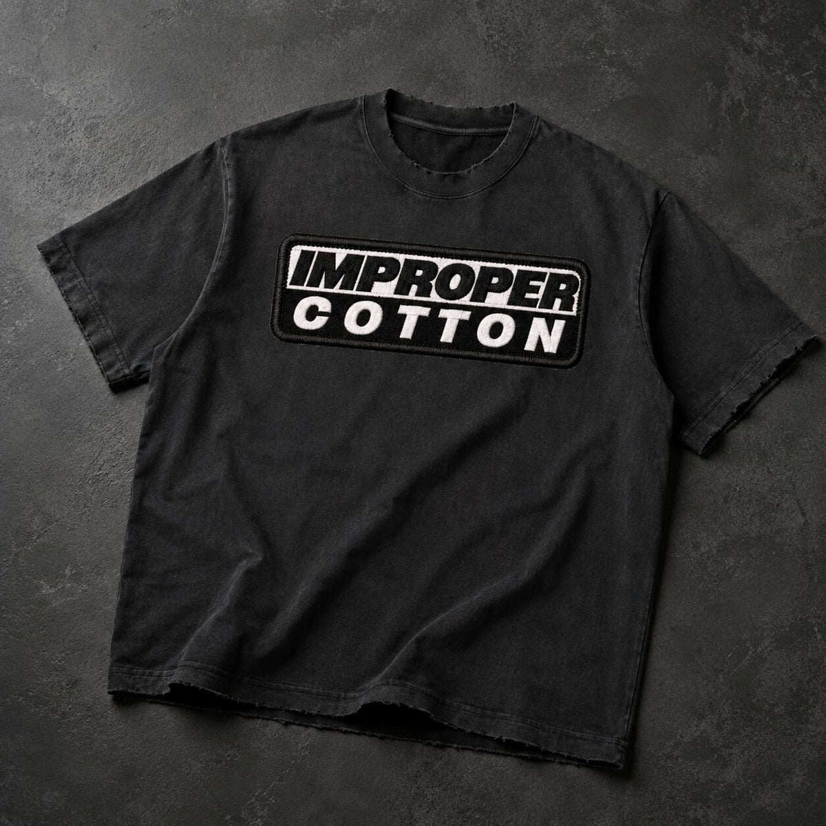 Improper Cotton Patch | Heavyweight Vintage Washed Frayed T-Shirt - Improper Cotton
