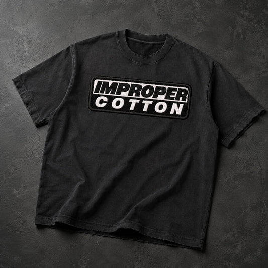 Improper Cotton Patch | Heavyweight Vintage Washed Frayed T-Shirt - Improper Cotton