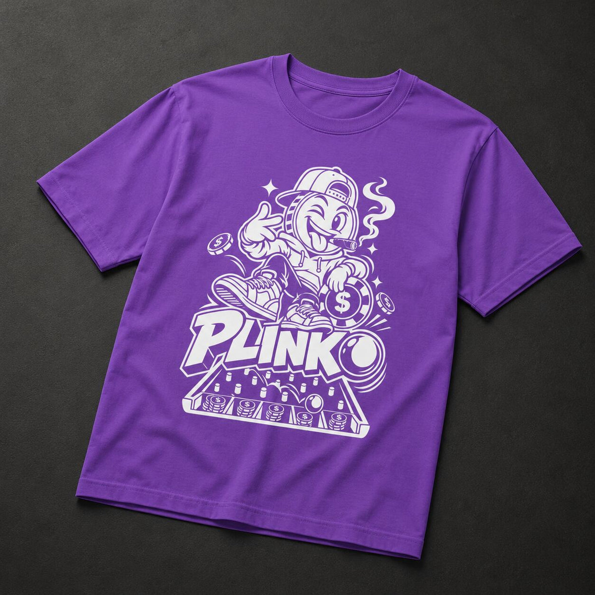 Plinko Heavyweight T-Shirt | Casino Gaming | Provably Fair Geek - Improper Cotton